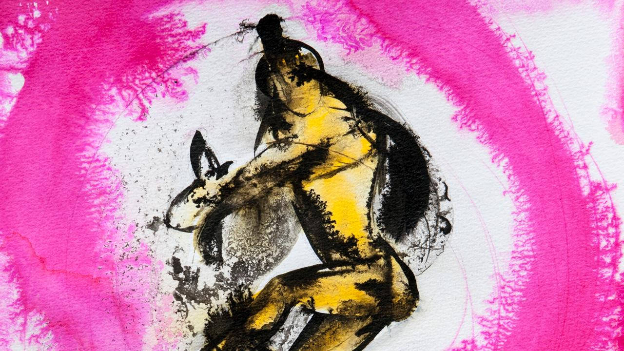 Shiv Tandav, yellow, pink, HD Desktop Wallpaper