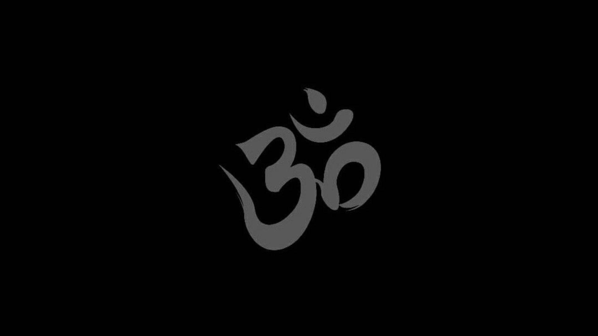 Shiva, Om symbol, gray, Full HD Desktop Wallpaper