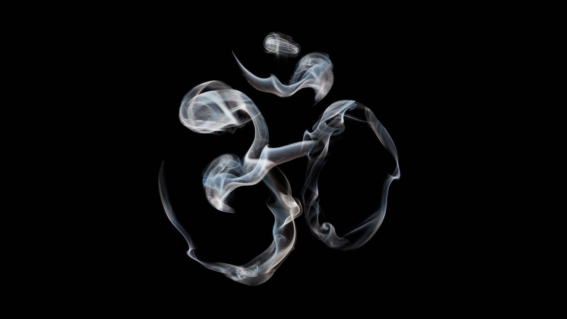Shiva, Om symbol, translucent smoke, Full HD Desktop Wallpaper