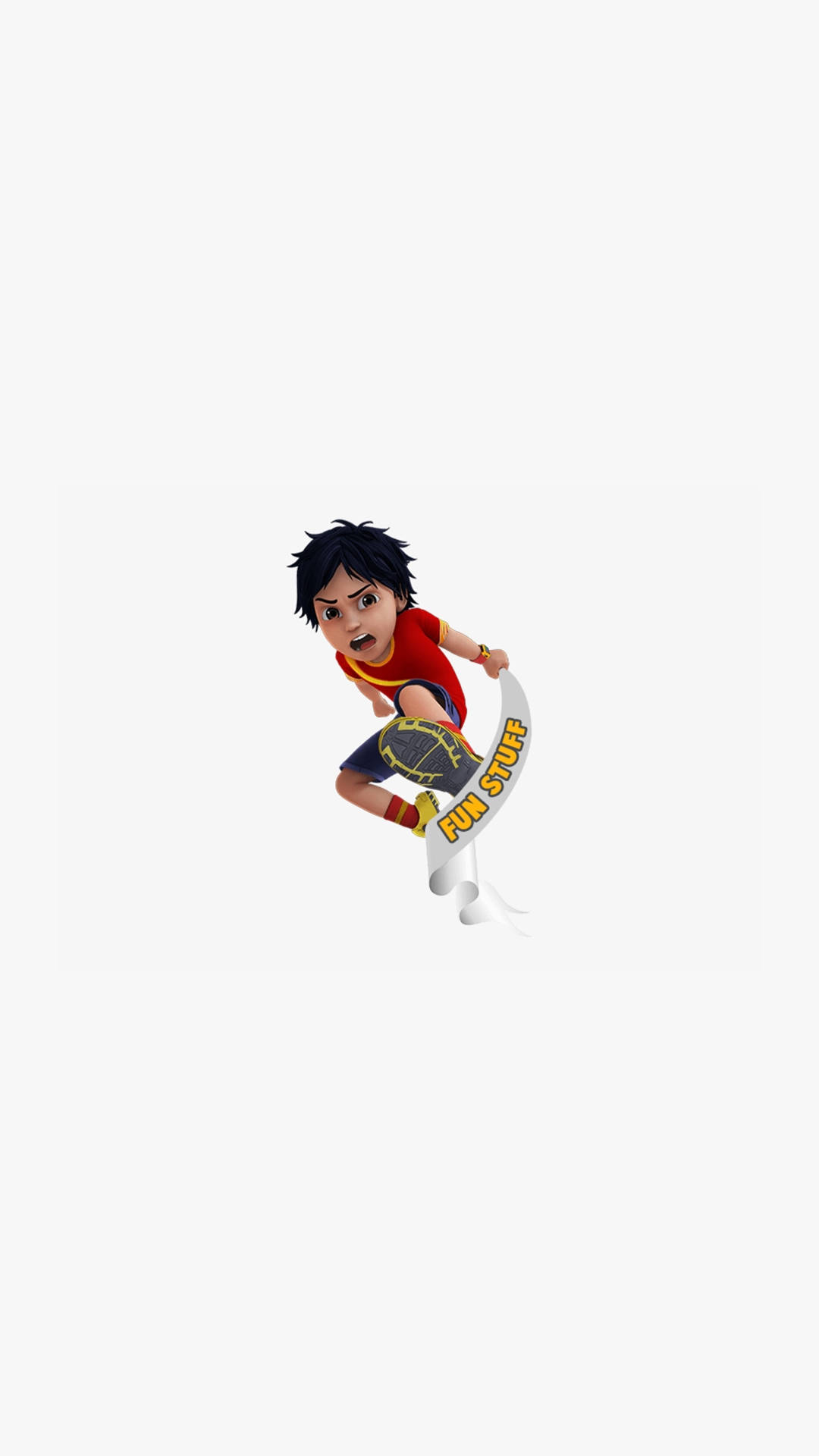Shiva Cartoon, red shirt, blue shorts, Full HD Phone Wallpaper