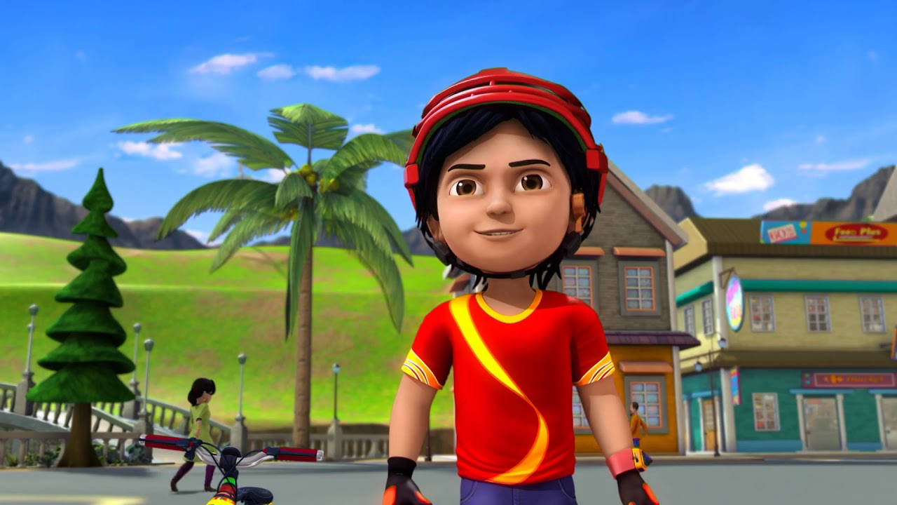 Shiva Cartoon, red helmet, red shirt, HD Desktop Wallpaper