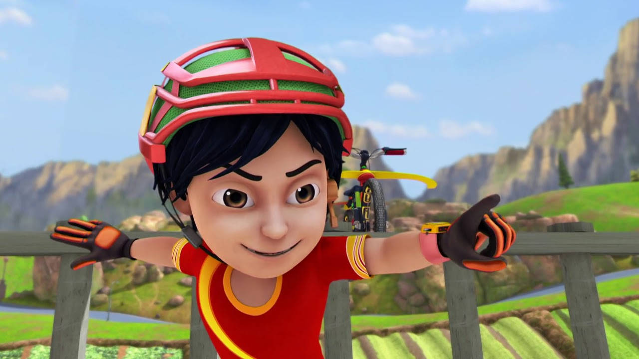 Shiva Cartoon, red helmet, red shirt, HD Desktop Wallpaper