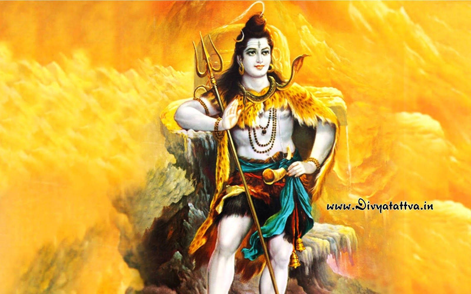 Shiva Parvati, trident, serpent crown, HD Desktop Wallpaper