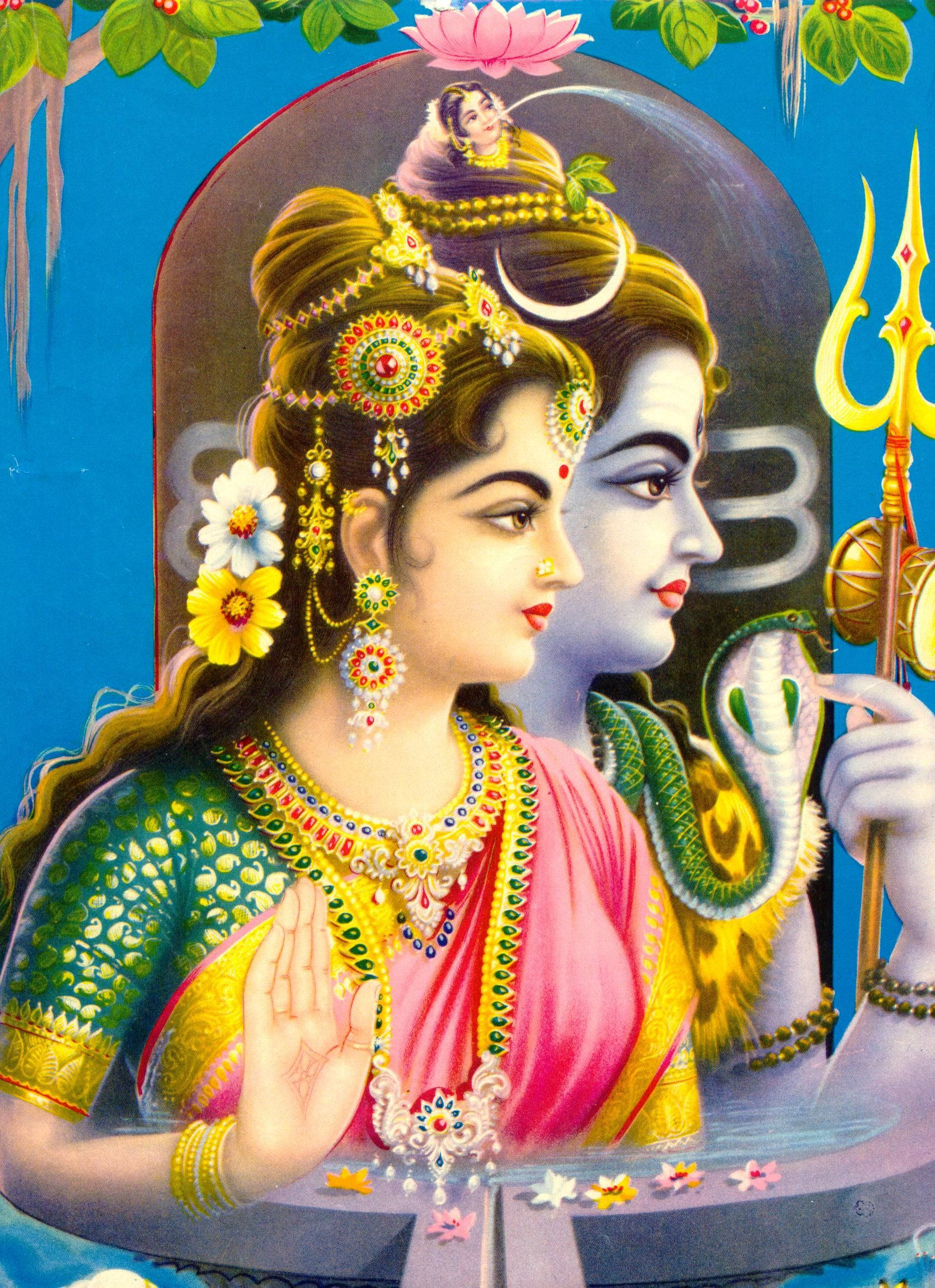 Shiva, Parvati, jewels, Full HD Phone Wallpaper