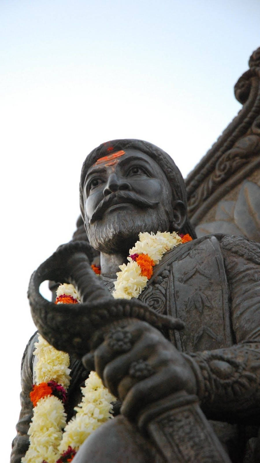 Shivaji Maharaj, bronze statue, bearded man, HD Phone Wallpaper