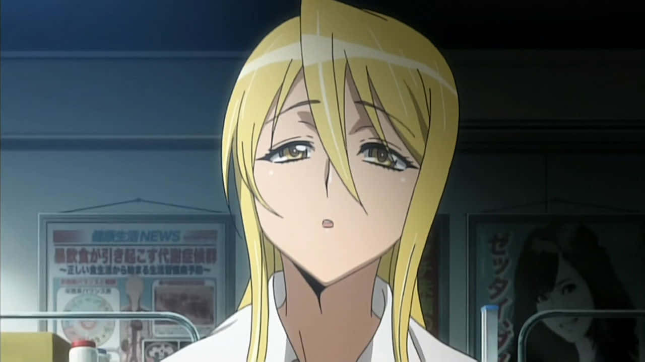 Shizuka Marikawa, anime nurse, blonde anime girl, HD Desktop Wallpaper