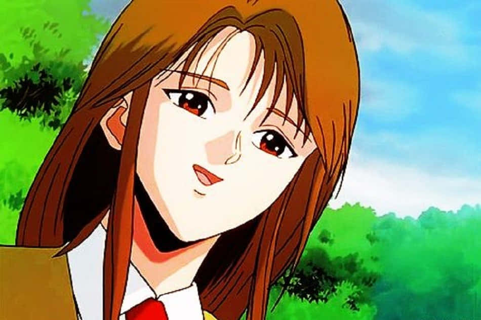 Shizuru Kuwabara, brown hair, red eyes, SD Desktop Wallpaper