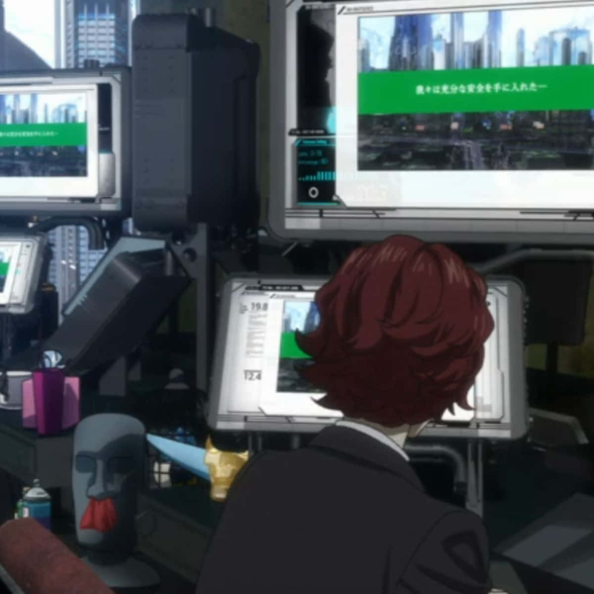 Sho Hinakawa, red-haired anime character, suit, SD Desktop Wallpaper
