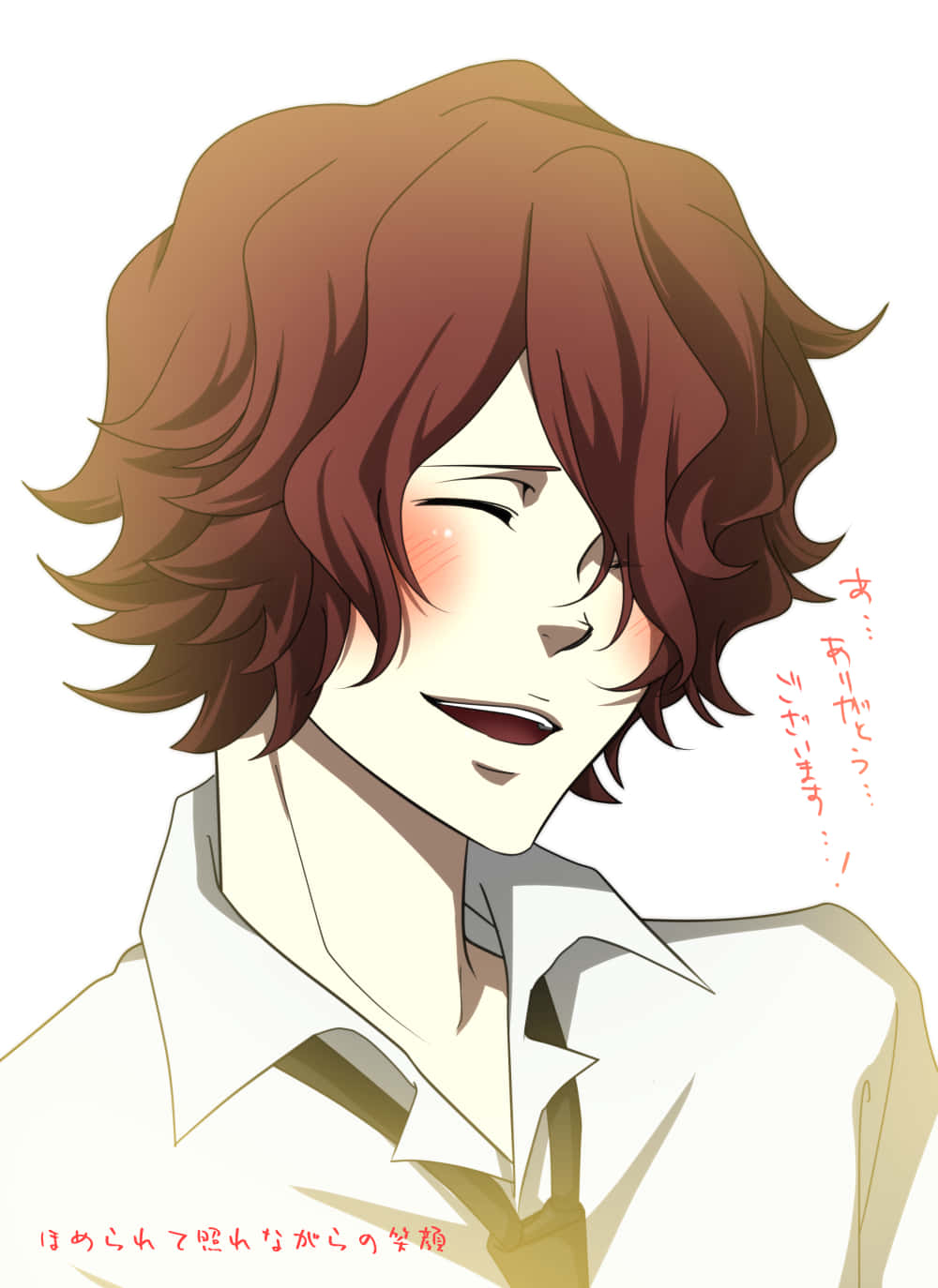 Sho Hinakawa, wavy brown hair, blush cheeks, HD Phone Wallpaper