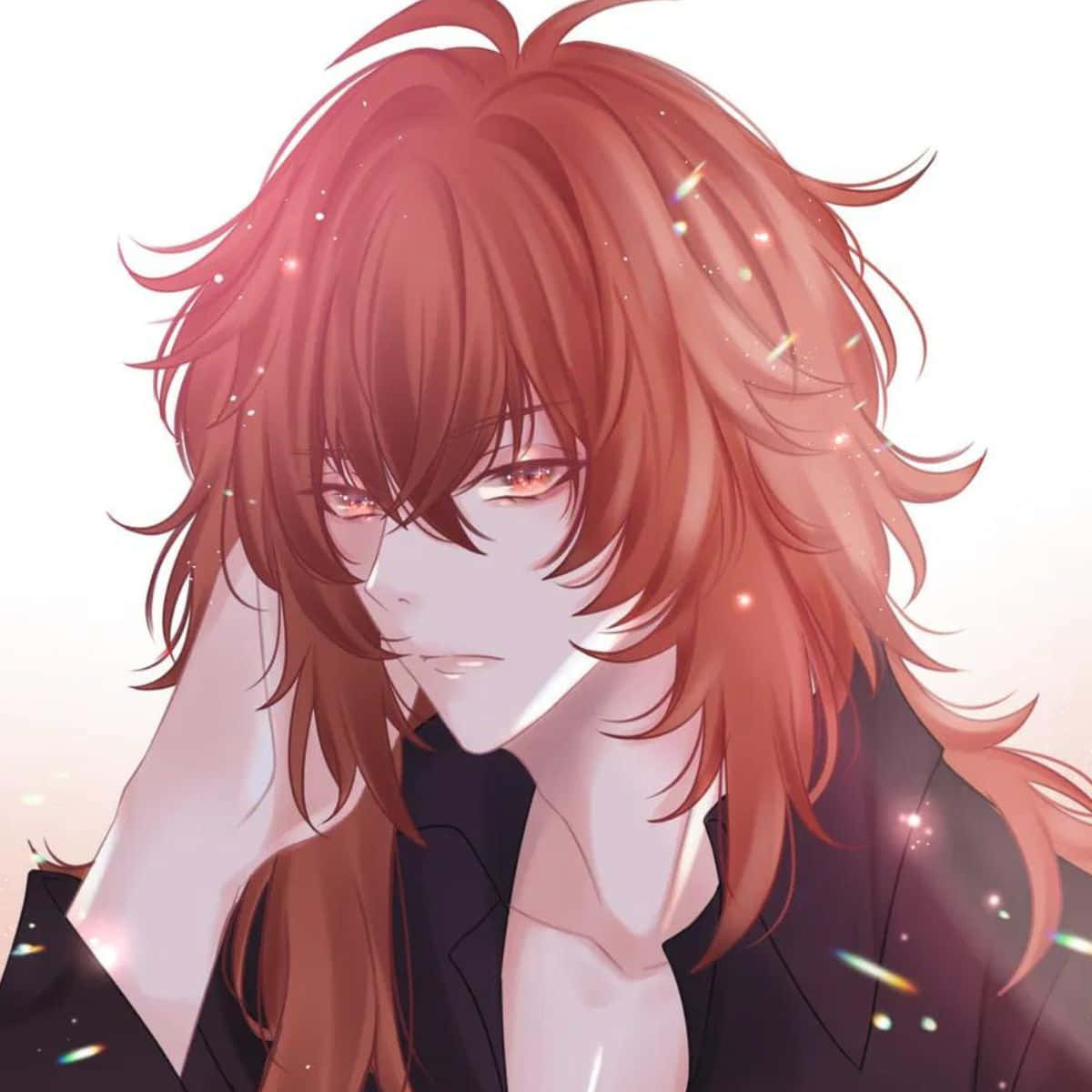 Sho Hinakawa, fiery red hair, glowing eyes, SD Desktop Wallpaper