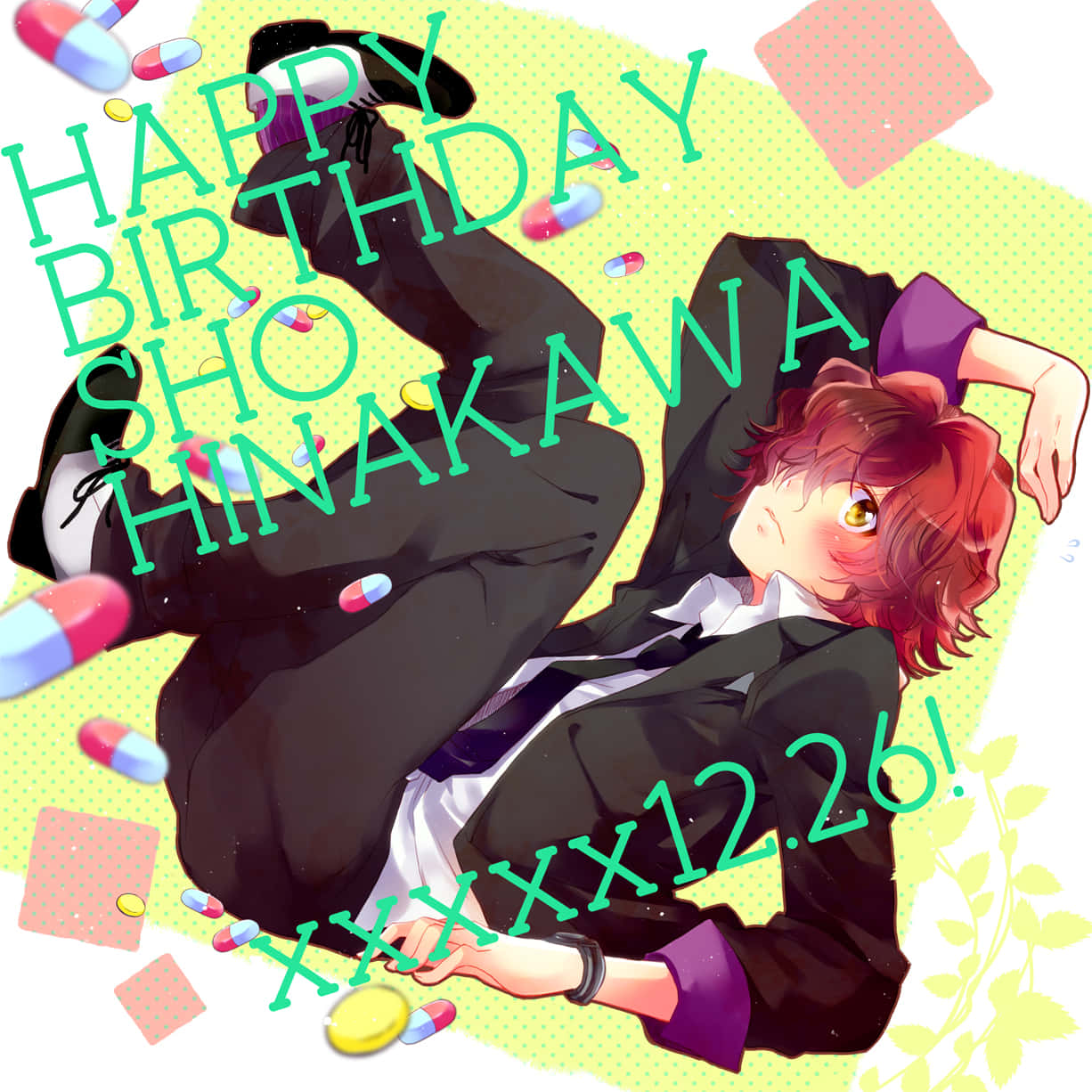 Sho Hinakawa, anime boy, school uniform, SD Desktop Wallpaper