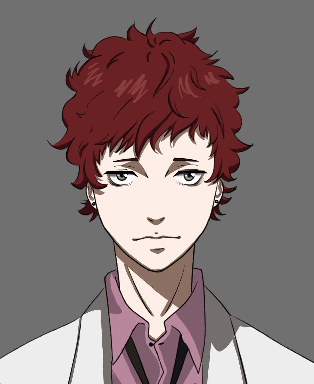 Sho Hinakawa, spiky red hair, piercing eyes, HD Phone Wallpaper