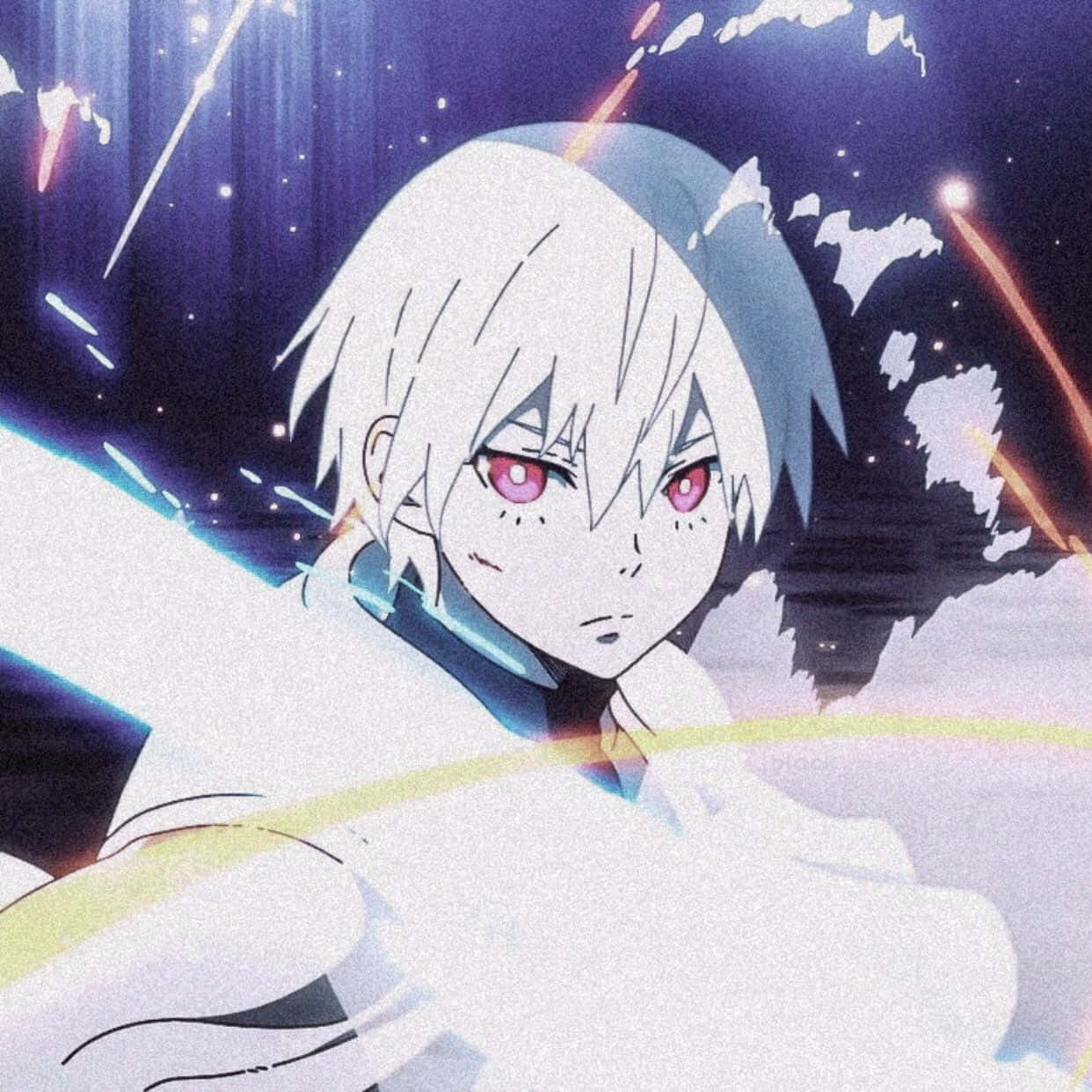 Sho Kusakabe, white-haired, red eyes, SD Desktop Wallpaper