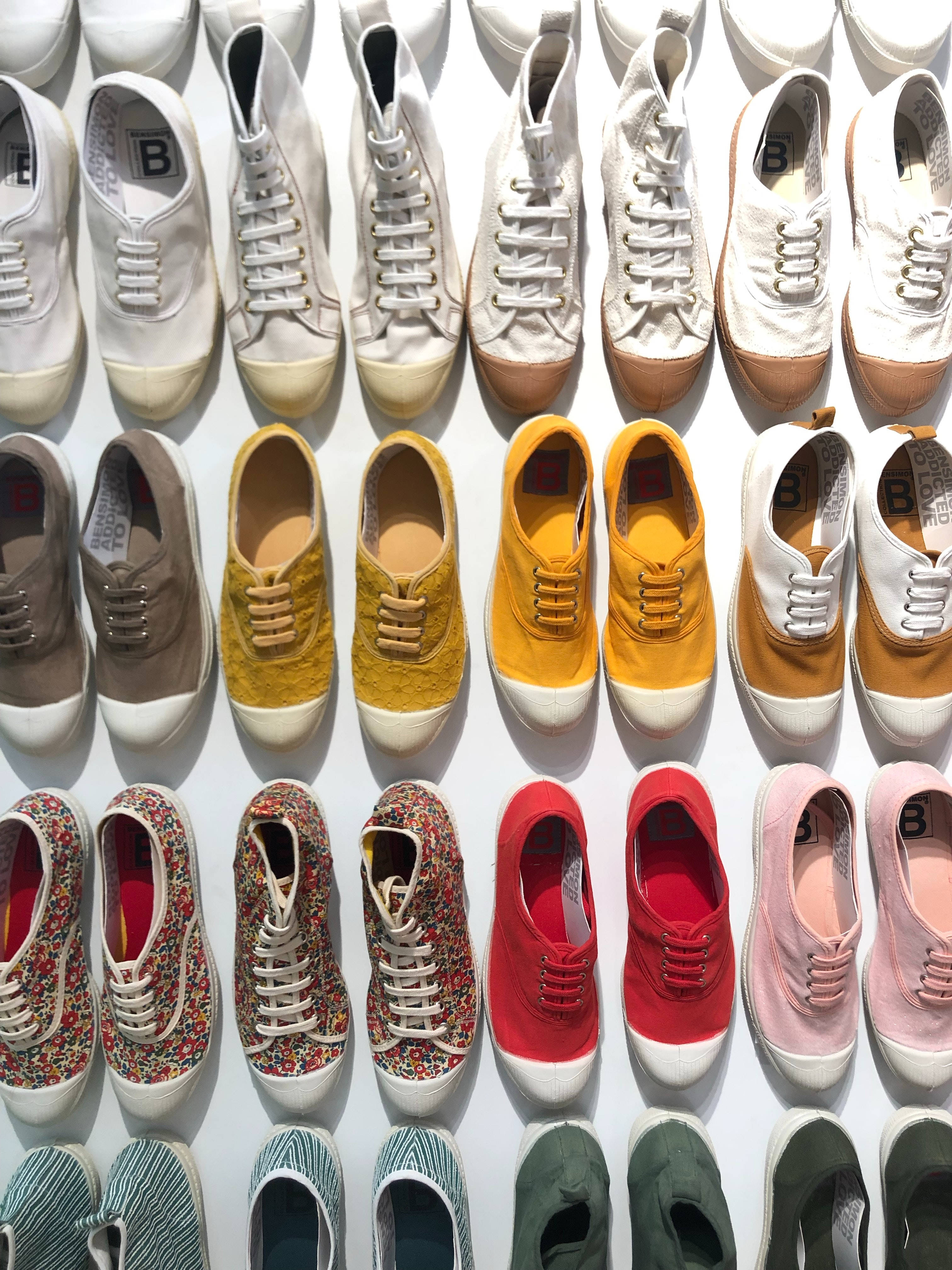 colorful sneakers, varied patterns, solid hues, 4K Phone Wallpaper