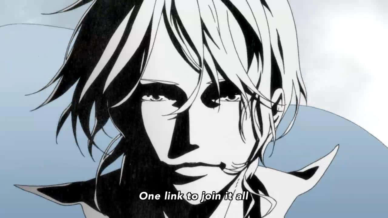 Shogo Makishima, black and white anime character, spiky hair, HD Desktop Wallpaper