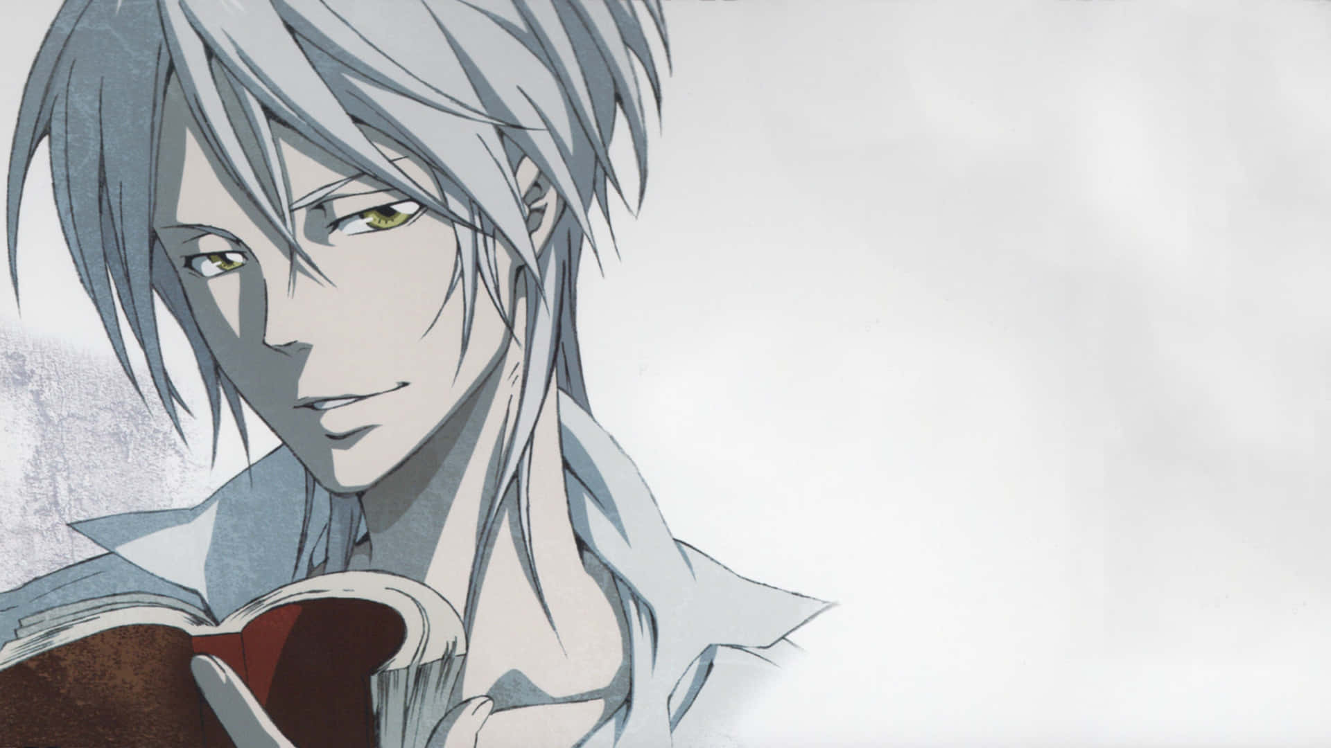 Shogo Makishima, silver-haired, green eyes, Full HD Desktop Wallpaper