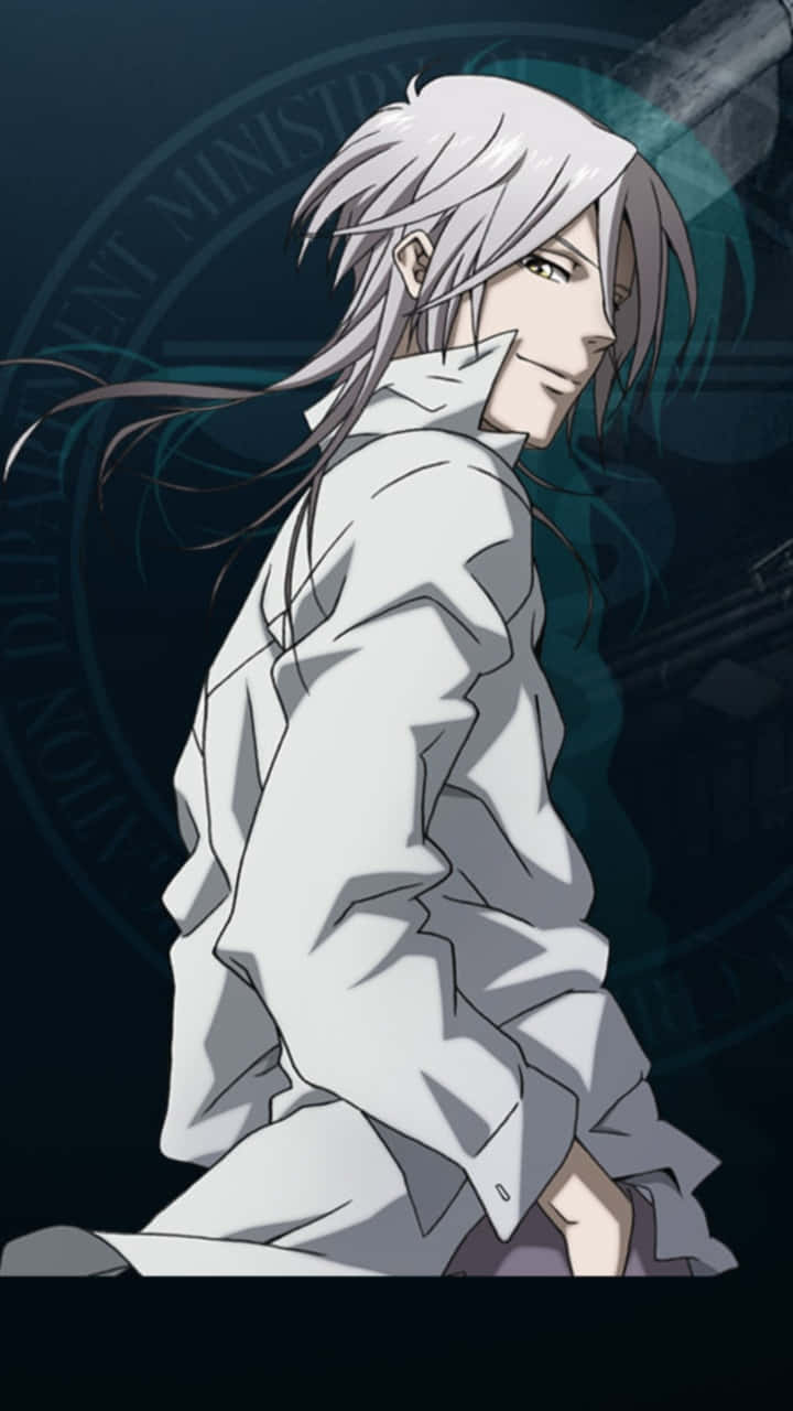Shogo Makishima, silver-haired, white coat, HD Phone Wallpaper
