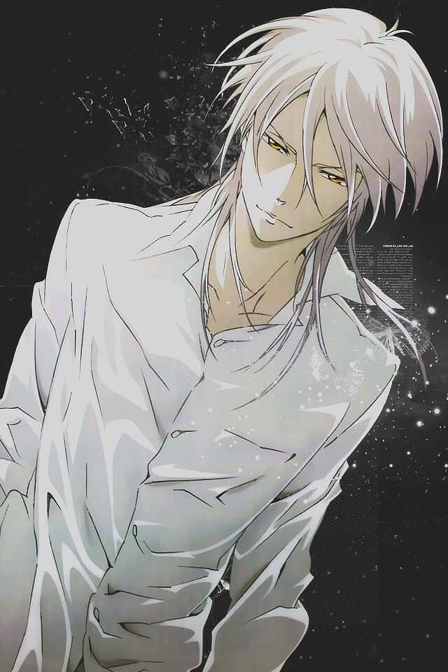 Shogo Makishima, silver-haired, golden eyes, SD Phone Wallpaper