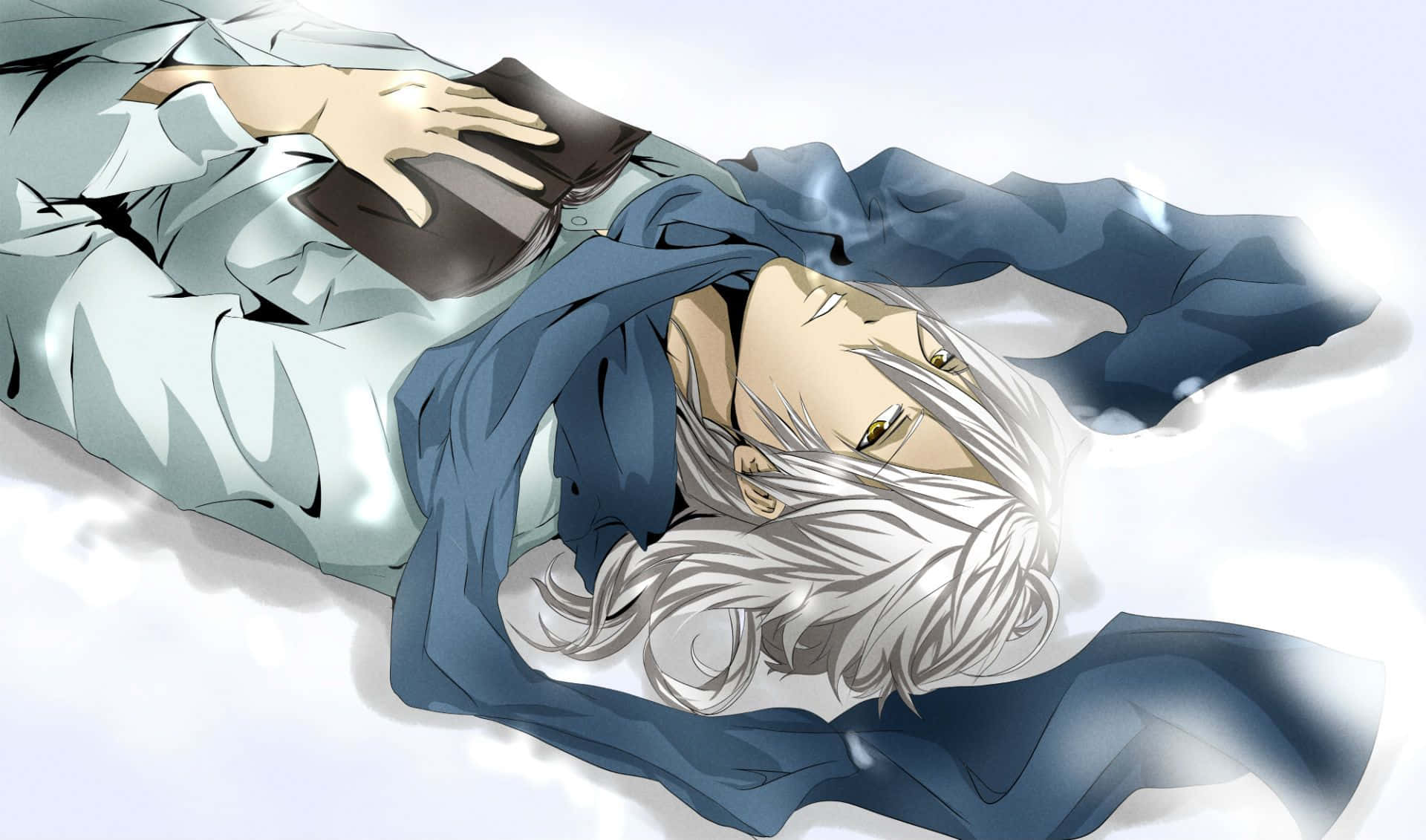 Shogo Makishima, silver-haired, anime character, Full HD Desktop Wallpaper