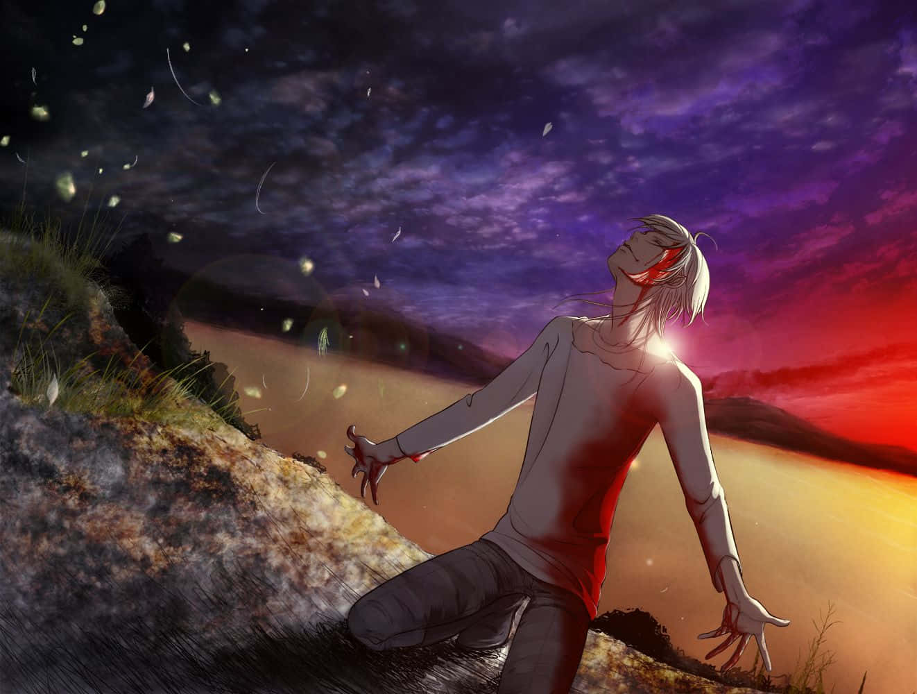 Shogo Makishima, anime Psycho-Pass, silver-haired, HD Desktop Wallpaper