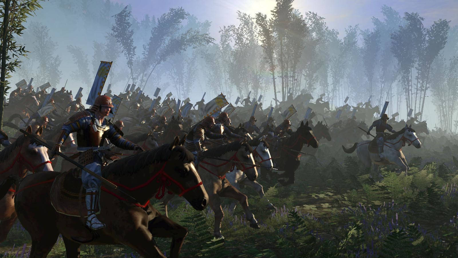 Shogun 2 Total War, cavalry, misty forest, HD Desktop Wallpaper