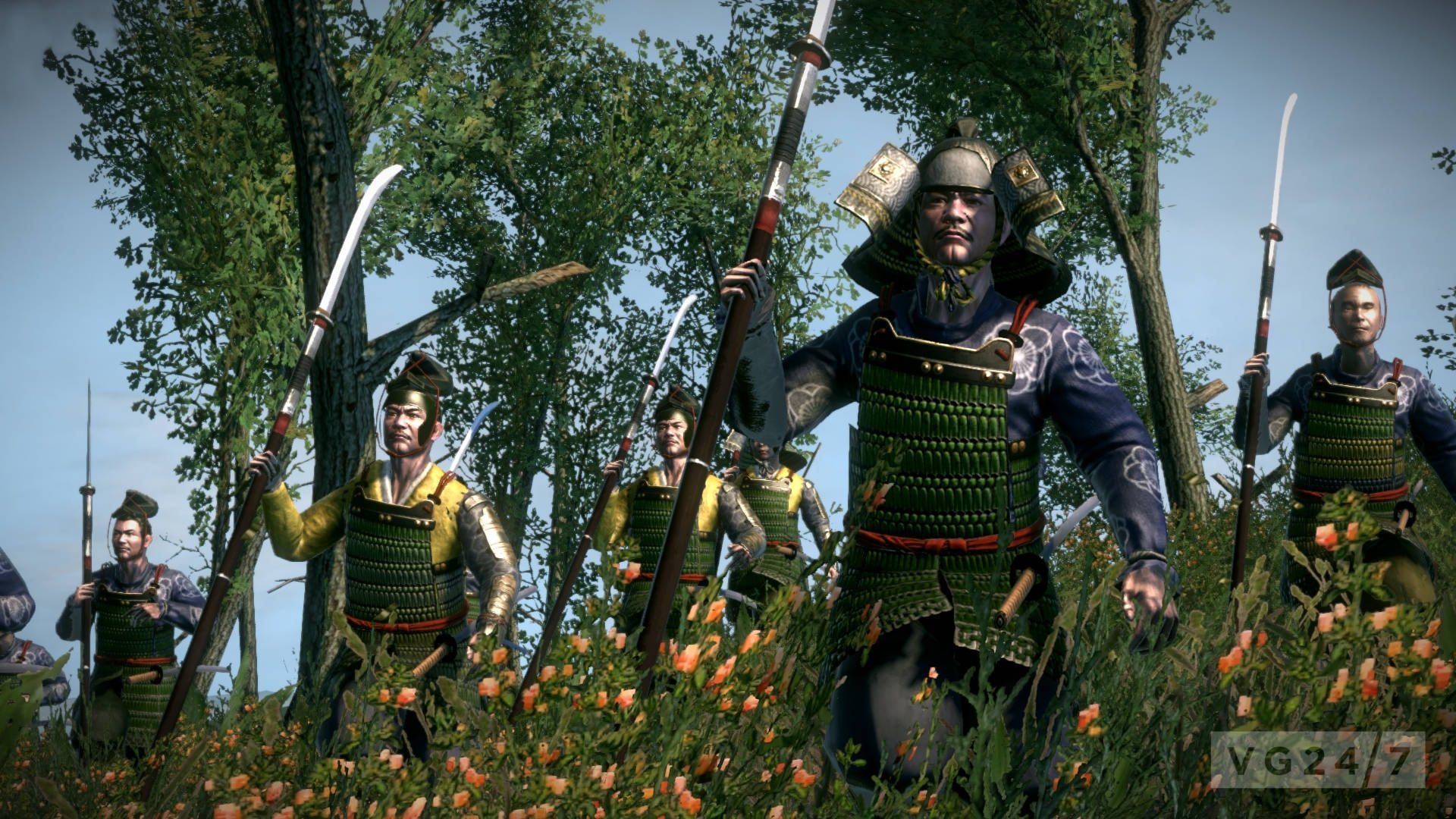 Shogun 2 Total War, samurai warriors, green armor, Full HD Desktop Wallpaper