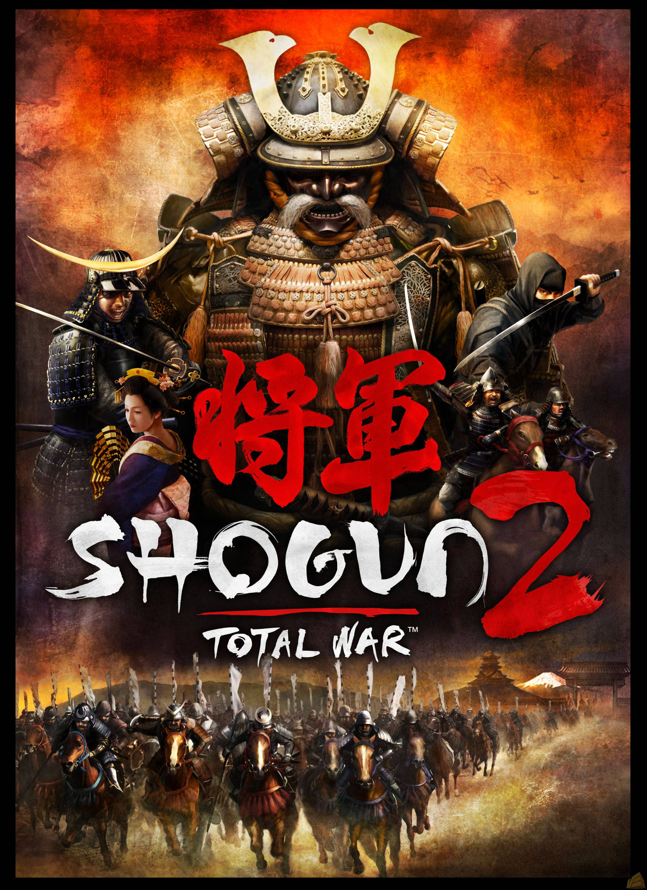 Shogun 2 Total War, samurai warrior, ornate armor, 2K Phone Wallpaper