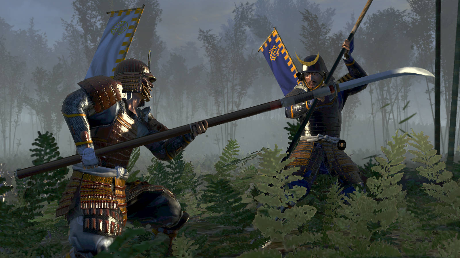 Shogun 2 Total War, samurai warriors, misty bamboo forest, HD Desktop Wallpaper