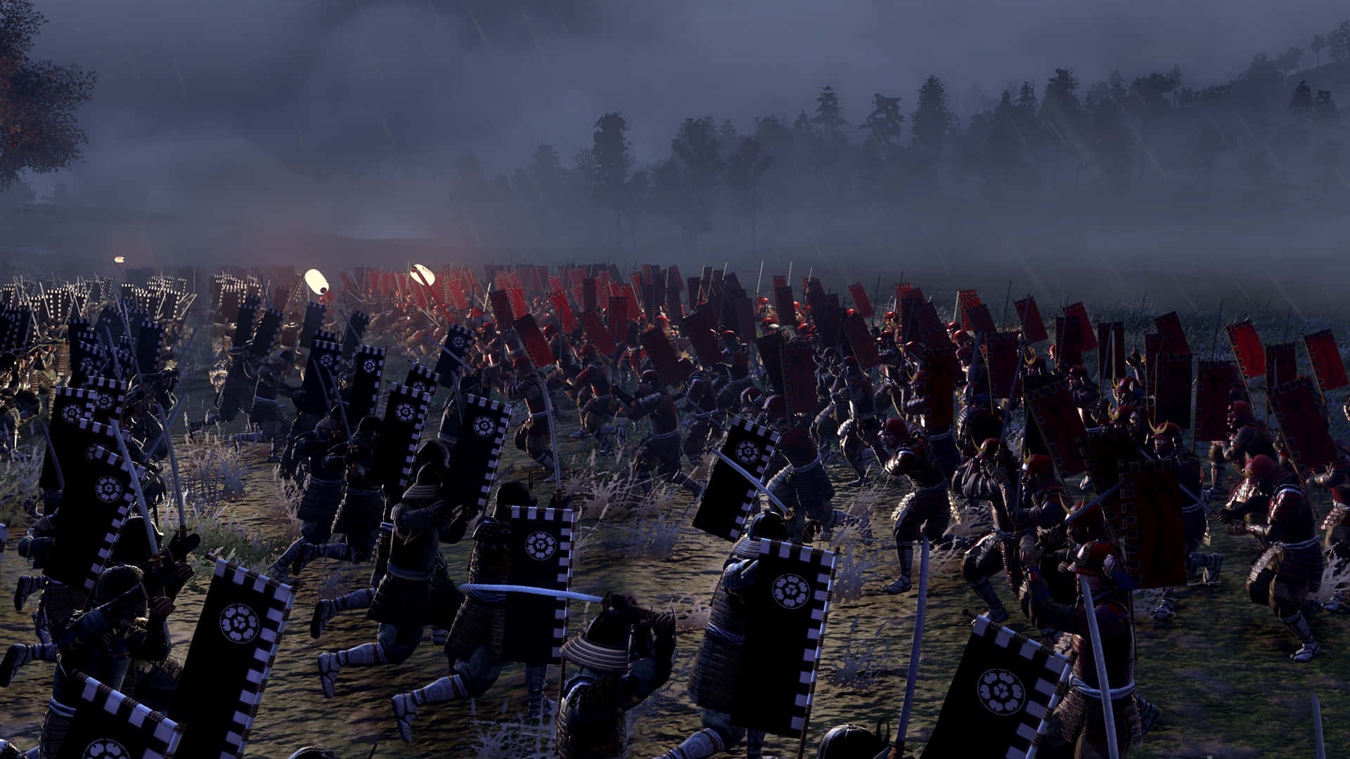 Shogun Total War, samurai warriors, misty battlefield, Full HD Desktop Wallpaper