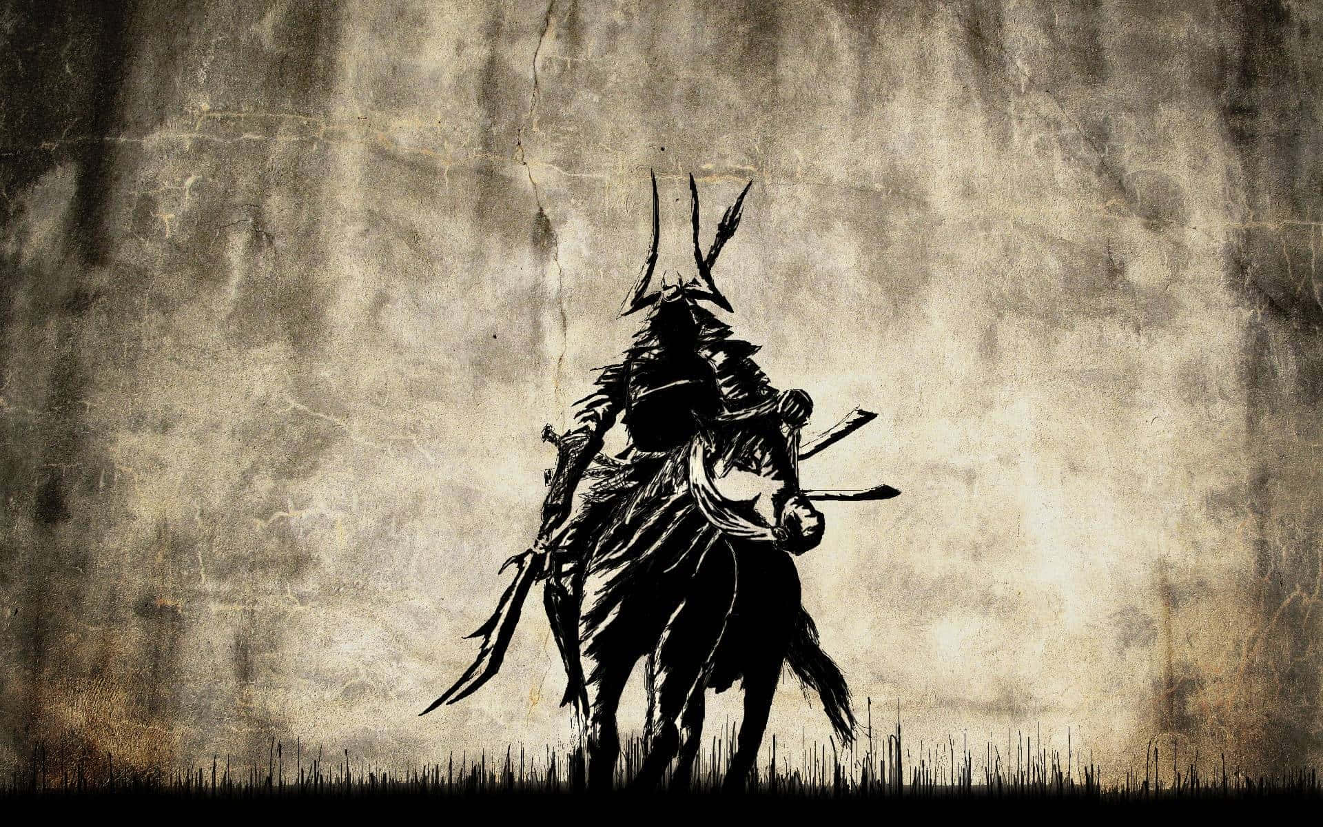 Shogun, samurai, horseback, Full HD Desktop Wallpaper