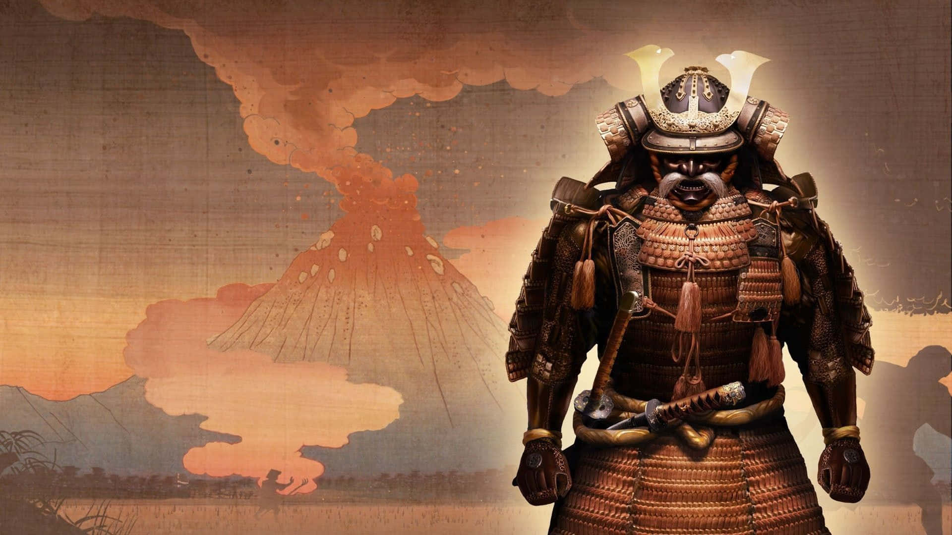 Shogun, samurai warrior, detailed armor, Full HD Desktop Wallpaper