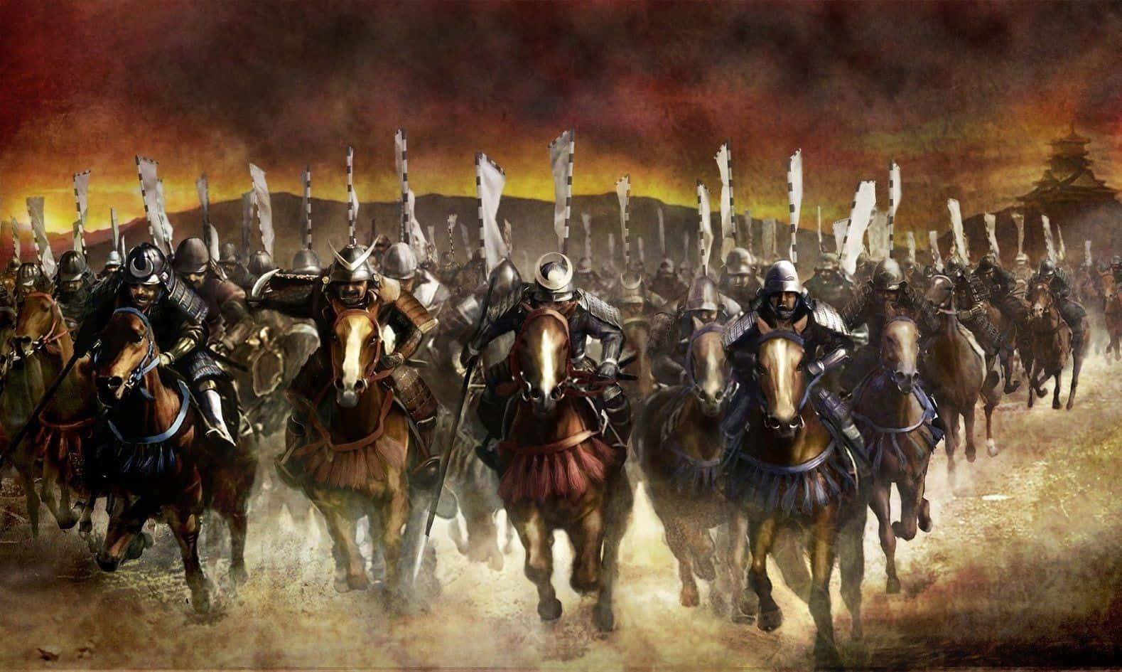 Shogun, samurai, horse, HD Desktop Wallpaper