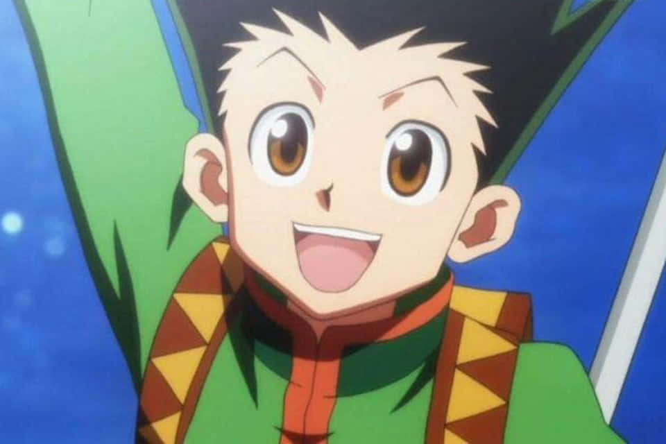 Shonen Anime, spiky black hair, wide brown eyes, SD Desktop Wallpaper