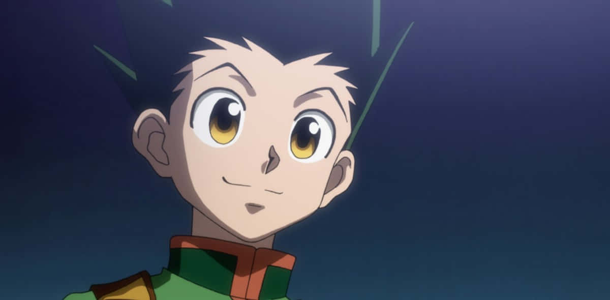 shonen anime, spiky black hair, golden eyes, SD Desktop Wallpaper