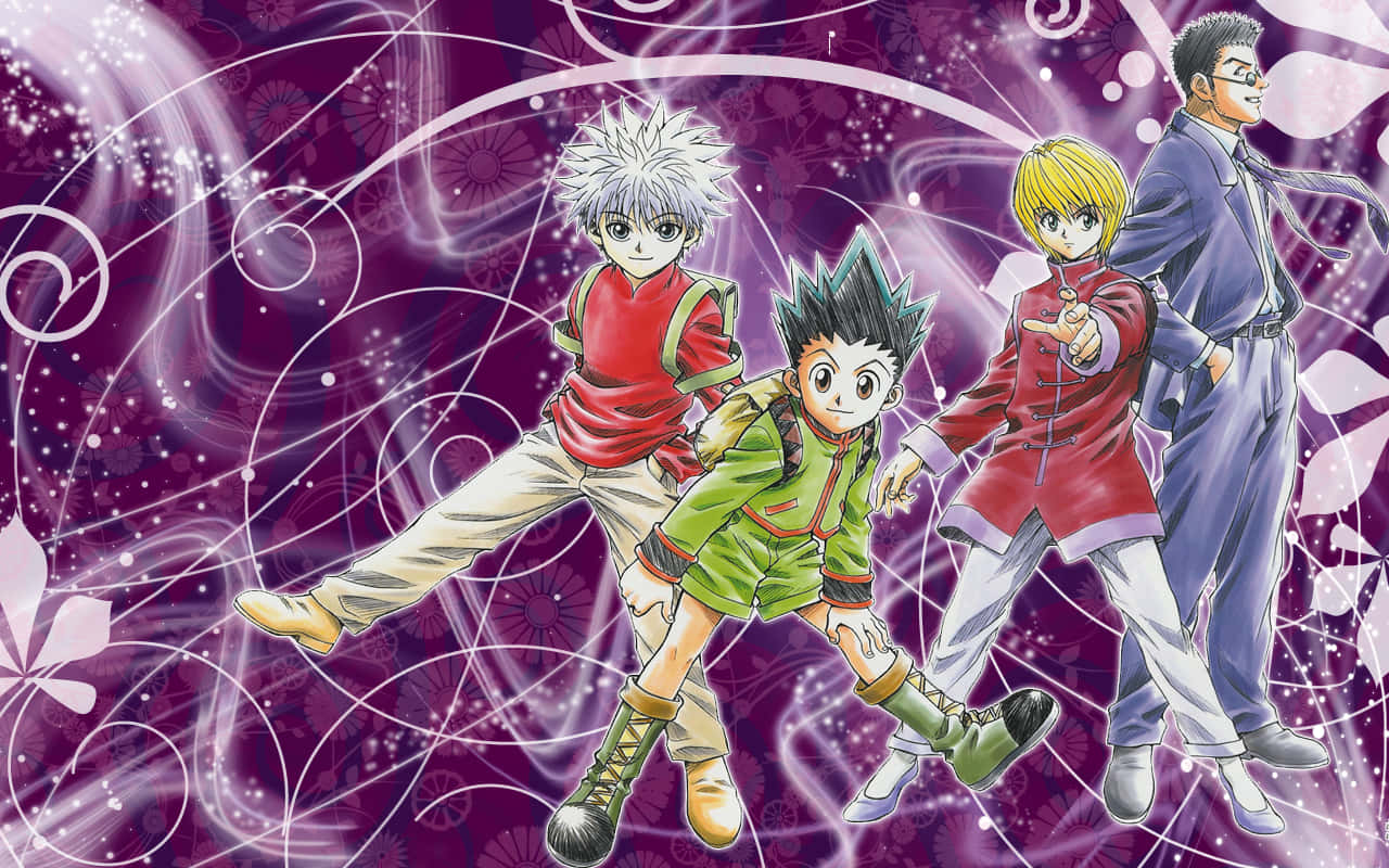 Shonen Anime, 1280 x 800, purple background, HD Desktop Wallpaper