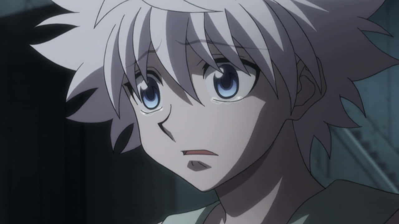 shonen anime, spiky silver hair, blue eyes, HD Desktop Wallpaper