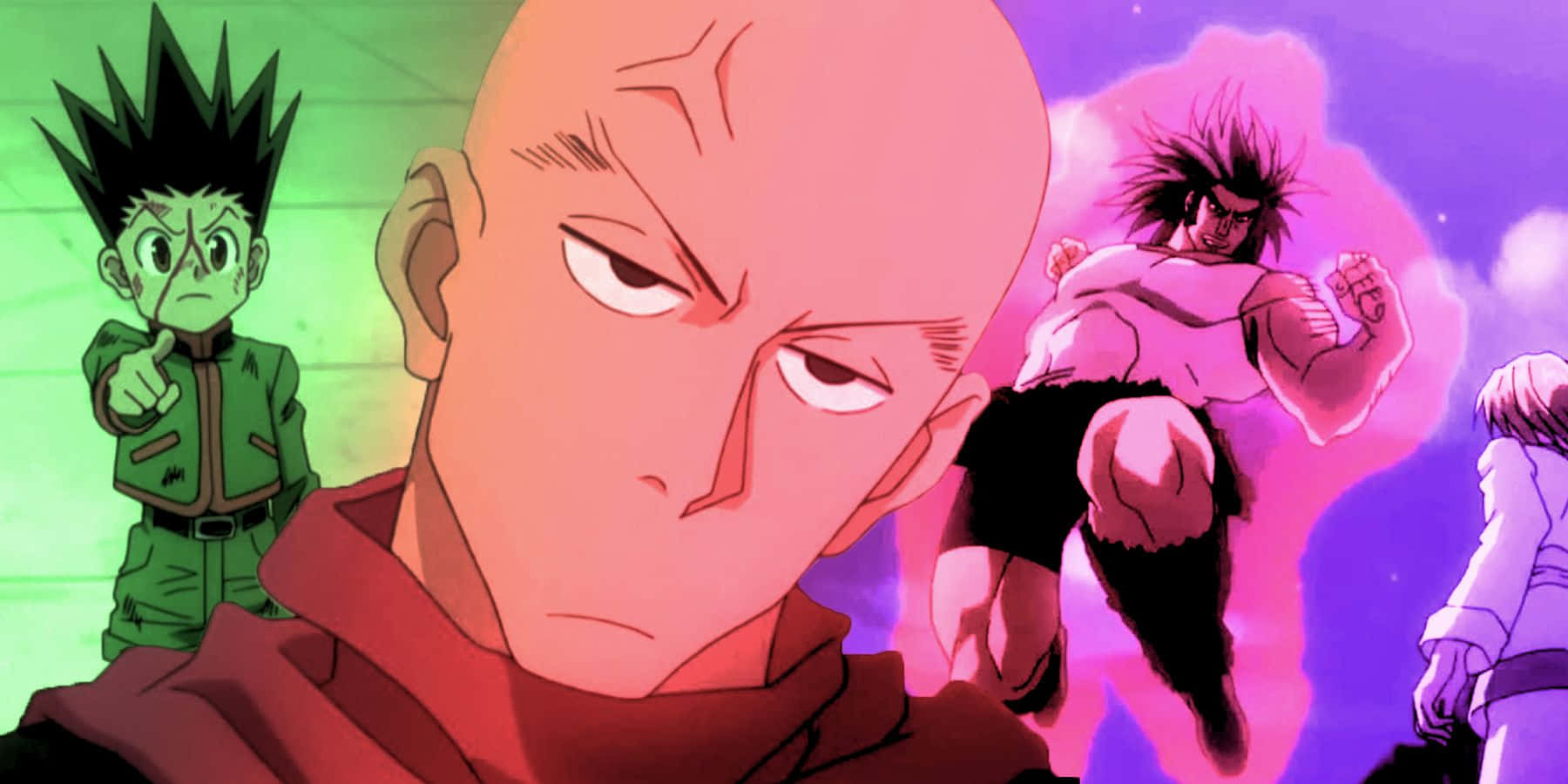 Shonen Anime, bald anime warrior, stern gaze, HD Desktop Wallpaper