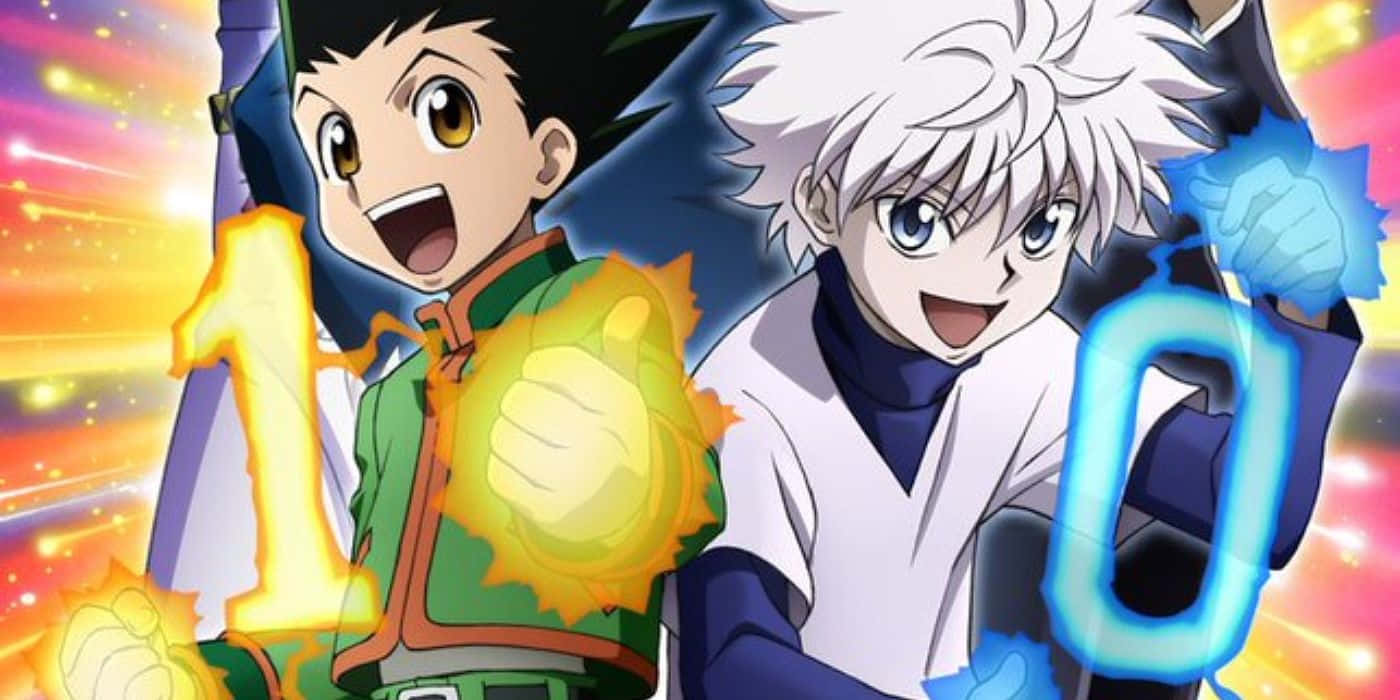 Shonen Anime, glowing fists, large numbers one and zero, HD Desktop Wallpaper