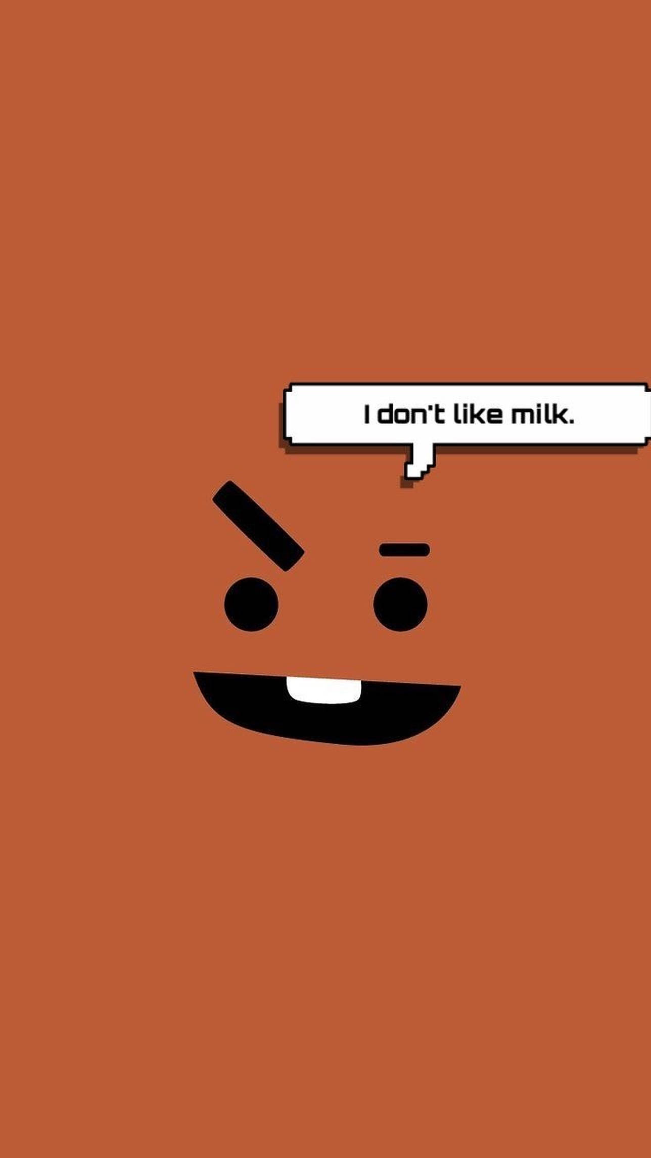 Shooky BT21, milk, grumpy expression, Full HD Phone Wallpaper