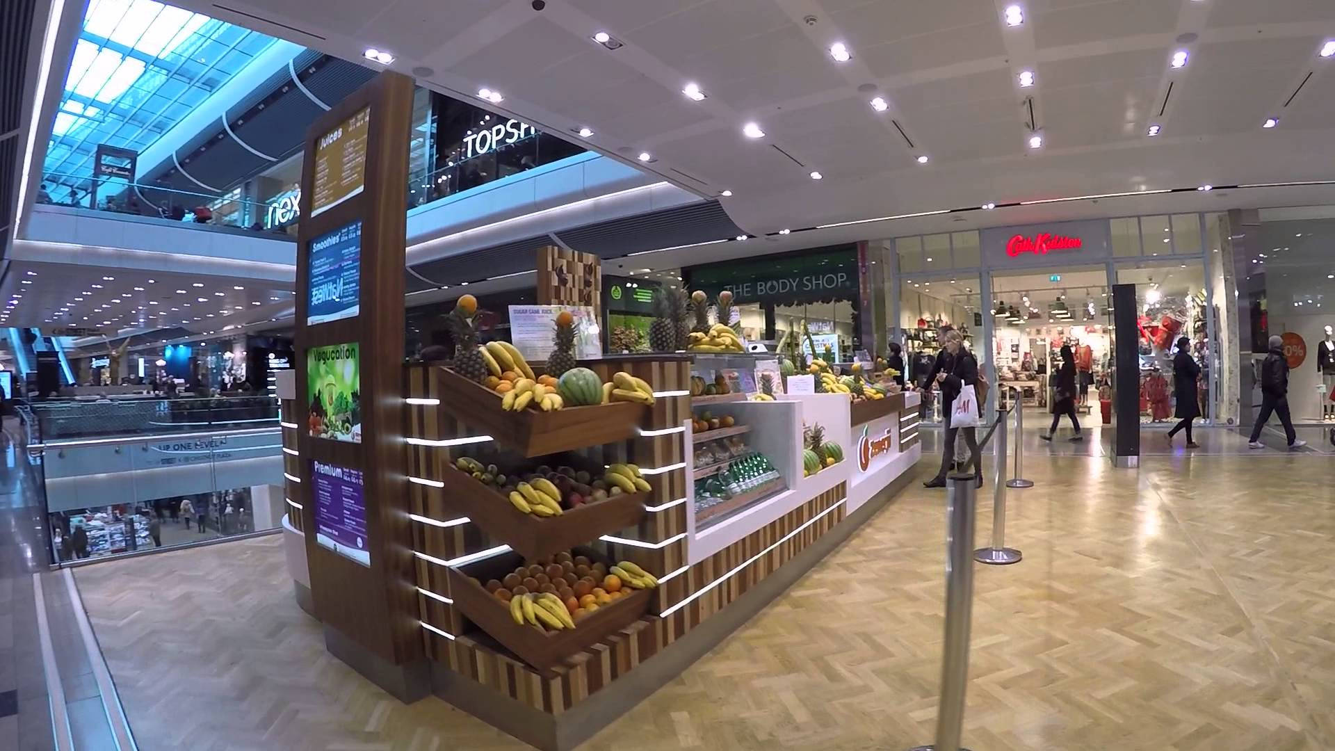 fruit stand, bustling mall, tropical fruits, Full HD Desktop Wallpaper