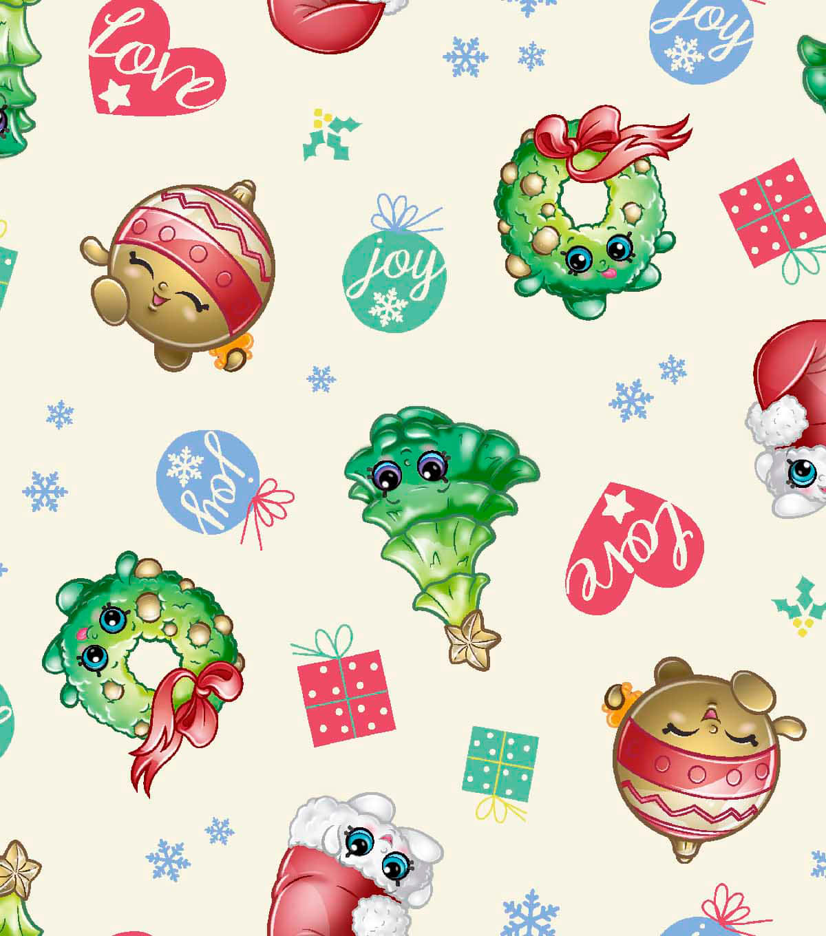Shopkins, Christmas Ornaments, wreaths, HD Phone Wallpaper