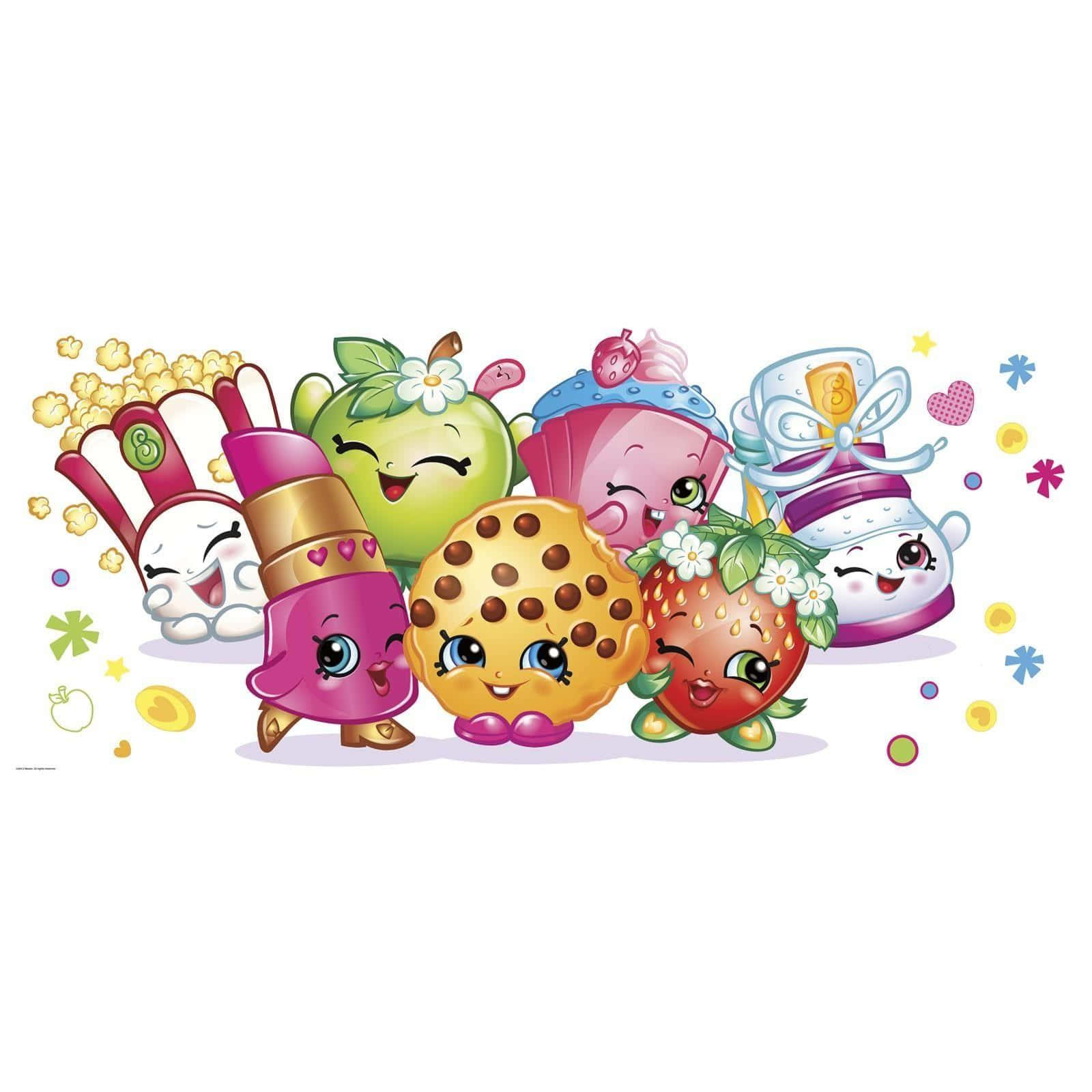 Shopkins, cookie, strawberry, HD Desktop Wallpaper