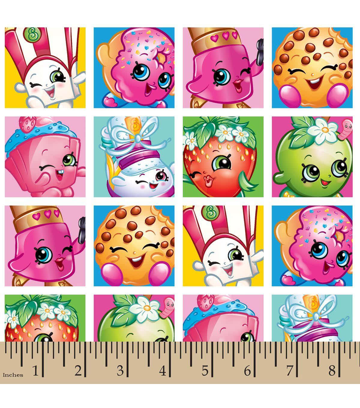 Shopkins, donuts, strawberries, HD Phone Wallpaper