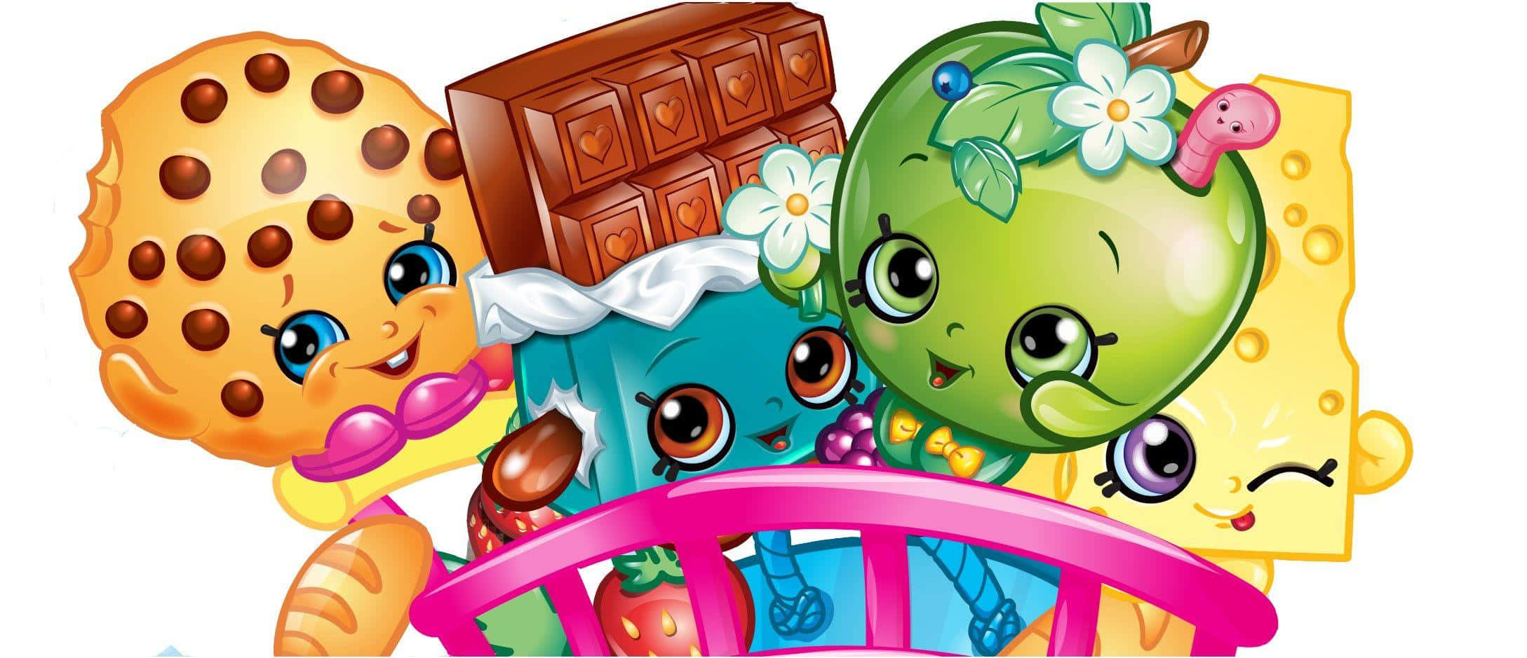 Shopkins, cookie, chocolate, Full HD Desktop Wallpaper