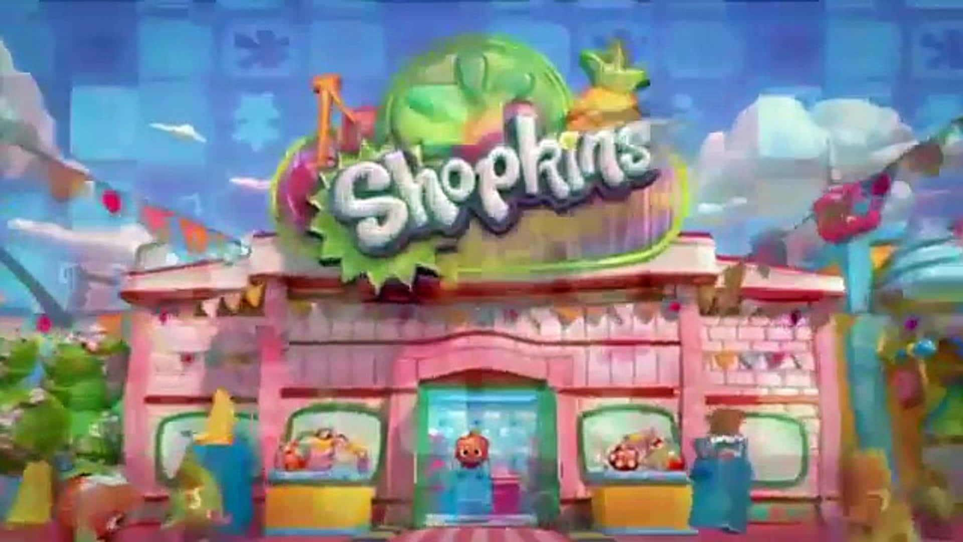 Shopkins, cartoon storefront, Shopkins sign, Full HD Desktop Wallpaper