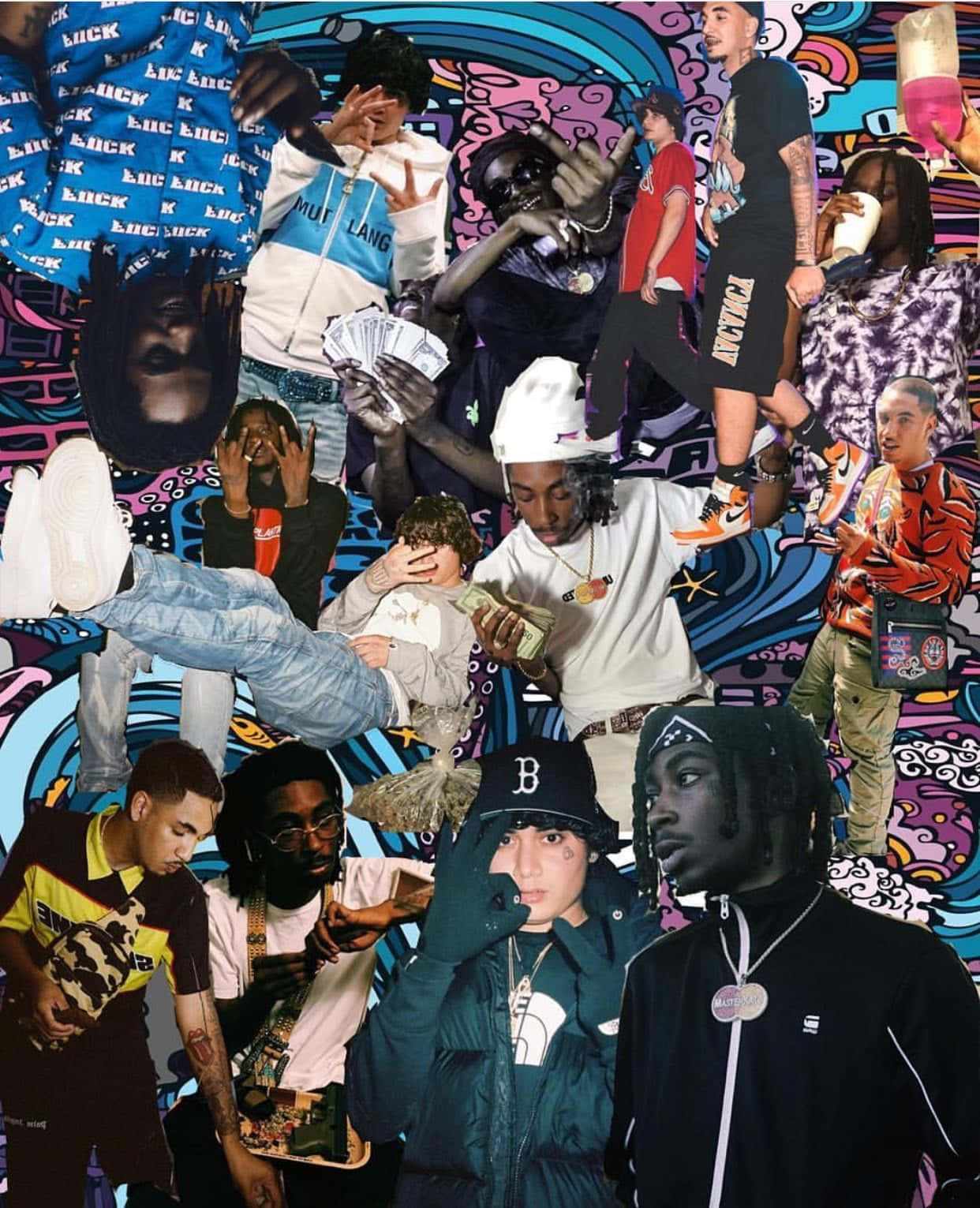 Shoreline Mafia, hip-hop artists, money, HD Phone Wallpaper