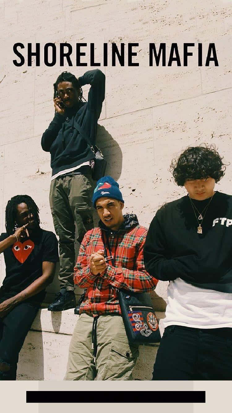 shoreline mafia, savage savage, textured concrete wall, HD Phone Wallpaper