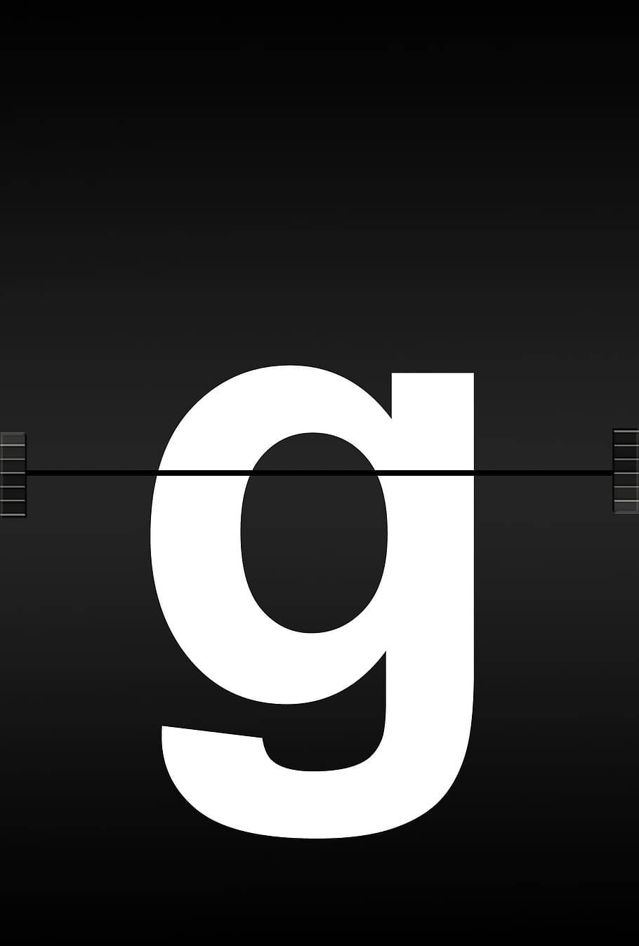 film style small letter g, white lowercase g, dark gradient background, HD Phone Wallpaper