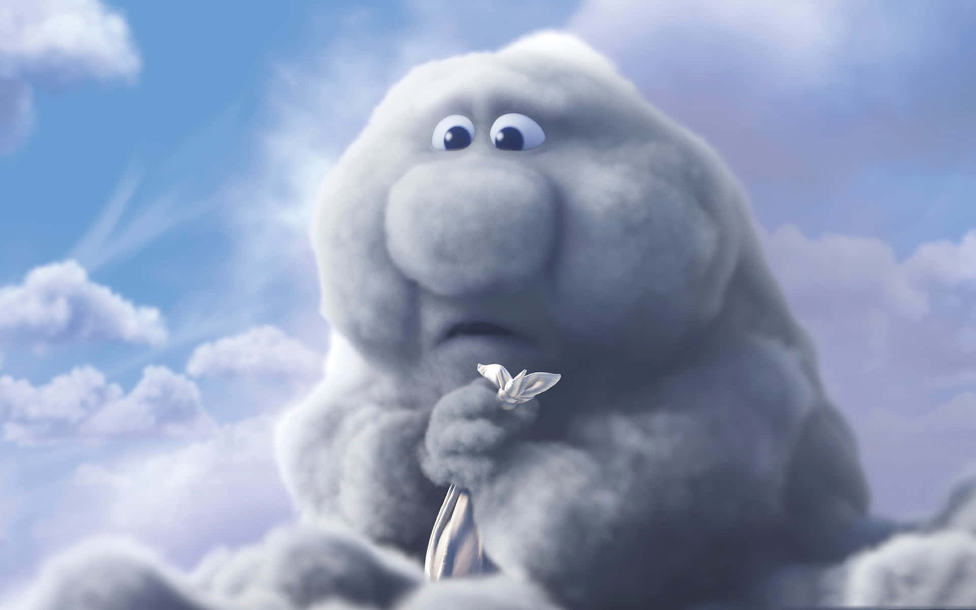 short film, 1920 x 1200 wallpaper, fluffy animated cloud character, Full HD Desktop Wallpaper