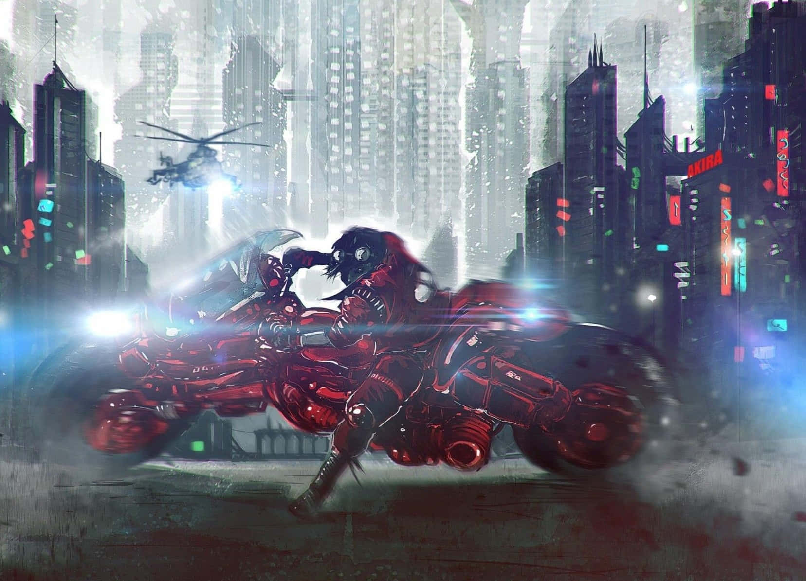 Shotaro Kaneda, iconic red motorcycle, futuristic motorcycle, HD Desktop Wallpaper